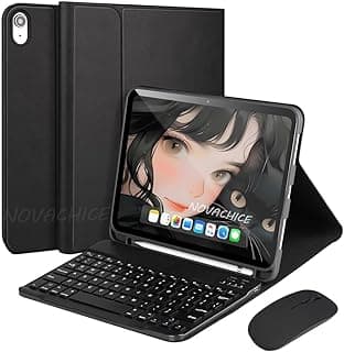 Capa Para Tablet, Capa + Mouse e Teclado Magnético Bluetooth Destacável Para IPad 9ª/ 8ª /7ª Geração (Preto, Teclado comum)