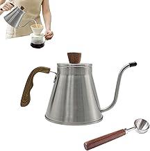 Chaleira pescoço de ganso 1.2L Pour Over, Aço Inoxidável 304 Grau Alimento, Base Três Camadas Anti-Refugo, Alça Anti-Quente Ergonômica, Bico Longo Controle de Fluxo Preciso para Café e Chá