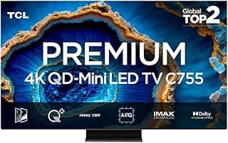Smart TV TCL 75 Polegadas QLED Mini LED 4K C755 WiFi Bluetooth Google TV 144Hz VRR HDR10+ 75C755 com 43.82% de desconto por R$ 4.999,90 na amazon