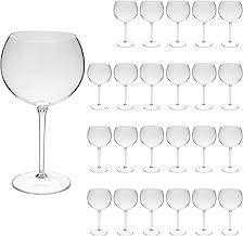 Taça De Gin Curves 600ml Kit 24un Acrílico Alto Padrão (TRANSPARENTE)