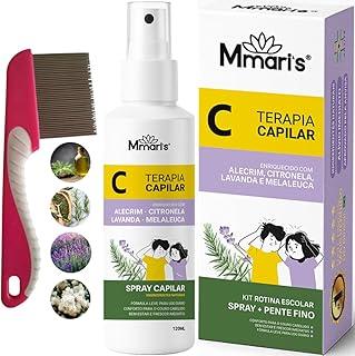 Spray Capilar Piolho Solta Lêndea Sem Enxague Auxilia na Remoção de Piolhos e Lendeas M MariS + Pente Fino de Aço Inxo Rosa Chiclete