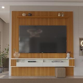 VIA NOSSA - Painel Ripado para Tv Até 75 Polegadas Intense com Nicho 225cm Cor:cedro