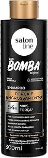 Salon Line, Shampoo, SOS Bomba, Força e Engrossamento, Vegano - Todos os Tipos de Cabelos, 300 ml