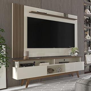 VIA NOSSA - Rack com Painel Ripado para Tv até 70 Polegadas 2 Gavetas Grécia 180cm