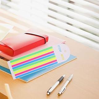 Notas adesivas Neon Focus • 160 Tiras Adesivas Fluorescentes • Marcador de Linhas para Destaque de Textos