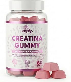 Creatina Gummy Capfy Nutrition 60 Gomas Zero Açúcar Sabor Chiclete 100% Pura 3g de Creatina Monohidratada por Dose