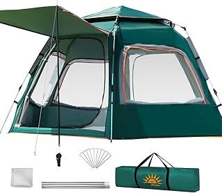 Barraca De Camping Automática Rápida Acomoda 6-8 Pessoas Com Varanda, 280x280x160cm