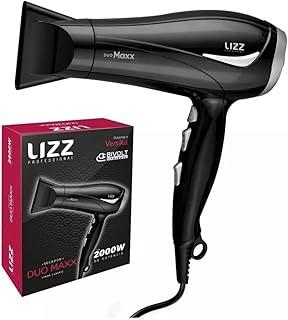 Secador de Cabelo Professional Lizz Duo Maxx 2000W Bivolt Preto 110V - 220V