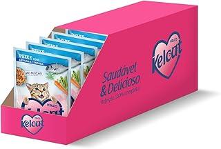 Pack de Ração Úmida Gatos Kelcat Peixe, Ervilha e Cenoura - 20 unidades 85g