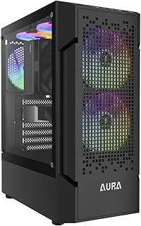 Gabinete Gamer Gamdias Aura GC7 ARGB Preto com 3 fans