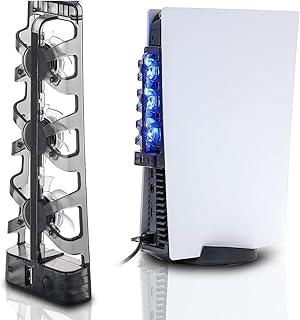 Ventilador de Resfriamento para PS5, 3 Ventoinhas LED, 5500 RPM, Compatível com PlayStation 5 Digital e Ultra HD