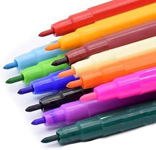 Canetinha Hidrográfica Coloridas Escolar Conjunto com 12 Cores Vibrantes Ponta Fina para Escrita Desenho e Pintura Canetas Artísticas em Plástico Resistente