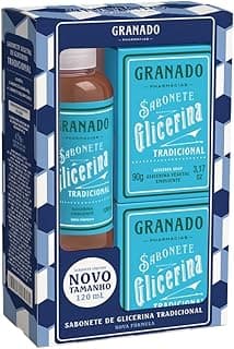 Granado Kit, Glicerina, 2 Sabonetes Barra, 90g + Sabonete Líquido Tradicional 120ml com 15% de desconto por R$ 28,90 na amazon