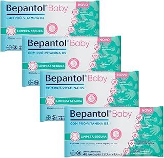 Kit 4 Lenços Umedecidos Proteção Antibac 48un cada Bepantol