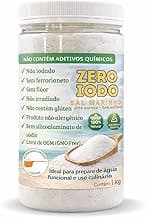 Sal Marinho Integral Moído Sem Iodo 1Kg 100% Natural Cloreto de Sódio, Pote Sal Culinário com 10% de desconto por R$ 18,80 na amazon