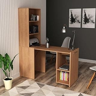 Armário com Mesa Retrátil Me4171 Tecnomobili Amendoa