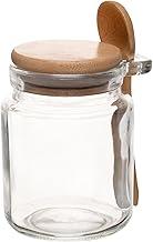 WOLFF - Porta Mantimentos Redondo com Colher e Tampa de Bambu 270ml Vidro