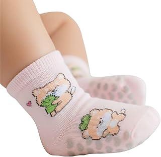 Meia Antiderrapante Bebê Infantil Menina Estampada Selene Sortida