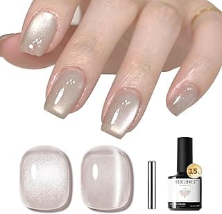 modelones Esmalte Em Gel Olho De Gato Vítreo, 15 Ml, Glitter Prateado, Holográfico, Geleia Verão, Brilho, Translúcido, Uv, Magnético, Para Mulheres E Meninas com 10% de desconto por R$ 35,99 na amazon