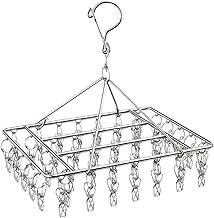 Varal Aço Inox 40 Prendedores Calcinha Meias Cuecas Roupa Íntima Dobrável Lavandeira com Rotação 360º Ideal para Apartamentos Economia de Espaço