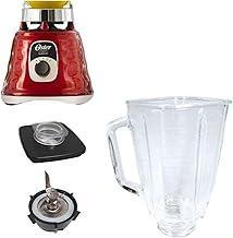 Jarra de Vidro com Tampa para Liquidificadores Osterizer Clássicos e Lâmina Arraste Conjunto Completo