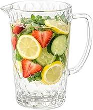 Jarra de Vidro Diamante 1,2L Transparente com Alça Jarra de Vidro Luxo para Água, Suco, Chá e Bebidas Geladas