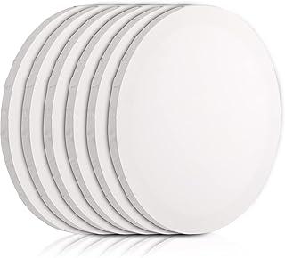 Pacote com 6 Painéis de Tela Redondos de 20 cm, Telas de Pintura em Branco Esticadas