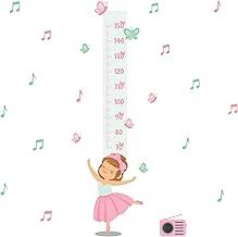Adesivo de Parede Infantil Menina Bailarina Régua 155cm
