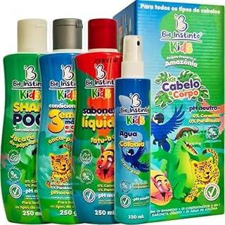 Kit Cosmético Infantil Shampoo, Condicionador 3 em 1, Sabonete Líquido, Colônia - 0-12 anos