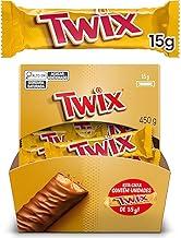 Chocolate Twixx Caixa 450g com 30 Barras de 15g – Biscoito Crocante, Caramelo e Cobertura de Chocolate ao Leite