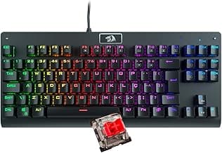 Teclado Mecânico Gamer Redragon Dark Avenger Preto RGB Switch Vermelho K568RGB-2