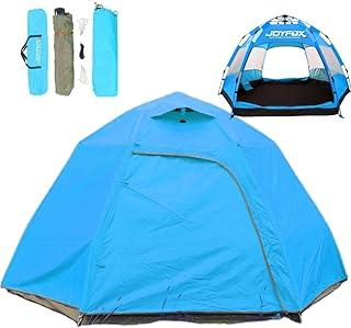 JOYFOX Barraca de Camping para 3-4 Pessoas Automática com 2 Portas e 4 Janelas, Tenda de Acampamento Pop-up, Automática, Resistente à água, Portátil, Leve, Praia, Mochilão, Caminhada