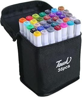 Conjunto de 36 Canetas Marcadoras Permanentes com Ponta Dupla, Multicoloridas, para Colorir e Desenhar com 5.03% de desconto por R$ 18,90 na amazon