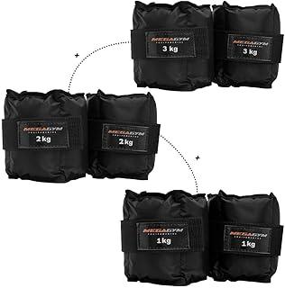 Kit Par De Caneleiras 1 2 E 3kg Tornozeleira De Peso Academia Profisional Treino Funcional