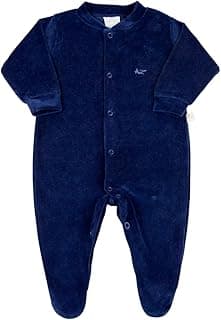 Macacão Bebê Ano Zero Básico Plush Liso Manga Longa Comprido Menino Menina Unissex