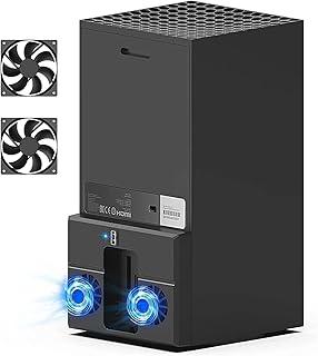 Ventilador de resfriamento para Xbox Series X, com porta de hub USB, ventoinha de resfriamento externo potente, oferece remoção de calor silenciosa, TwiHill