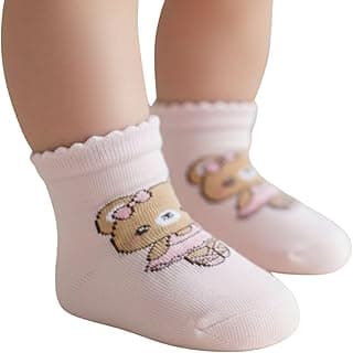 Meia Bebê Infantil Menina Cotton Estampada Sortida Selene