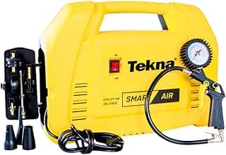 Tekna - Compressor de Ar Portátil CP6.0T-1MK 1,5HP 127V – Ar Direto, 6 PCM de Vazão, Isento de Óleo, 116 Libras/pol² com Kit de Acessórios e Mangueira com 10% de desconto por R$ 449,08 na amazon