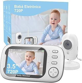 Babá Eletrônica, 3.5" Bebê Câmera Monitor Vídeo, Microfone Embutido nos 2 Lados, Visão nocturna,Temperatura Ambiente，Detecção de Som VOX, Canção de Ninar, Actualizado e melhor do que VB603