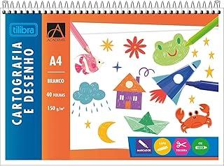 Tilibra - Caderno de Cartografia e Desenho A4 Espiral ao Alto Capa Flexível Académie 40 Folhas - 297mm x 210mm