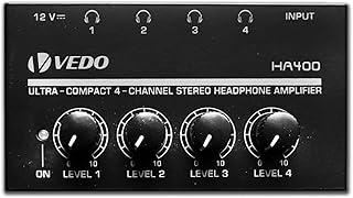 Amplificador de fone de ouvido estéreo ultra compacto de 4 canais para estúdio e palco com adaptador de energia de 12V EletrÃnicos para Carros > Audio > Amplificador EletrÃnicos para Carros Veiculos