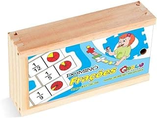Carlu Brinquedos - Frações Dominó 28 Peças, 3+ Anos, Multicor, 1029