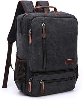 Mochila Resistente De Lona Para Notebook 15.6 Masculina Executiva Reforçada Funcional Para Trabalho Estudo Viagen Acabamento Em Couro Bolso Para Garrafa - ZAFIN