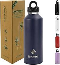 Revomax Garrafa Térmica Desportiva de Vácuo em Aço Inoxidável, Copos Portátil para Viagem 950ml (Azul)