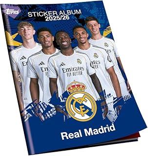 Topps - Kit Álbum e Figurinhas REAL MADRID 2025/26 - Completo
