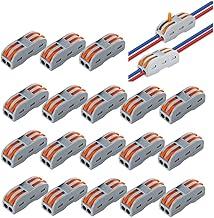 Conector Elétrico de 2 Vias 32A 250V, Kit 20 Pçs, para Cabos de 0.75 a 4mm², Bloqueio por Alavanca