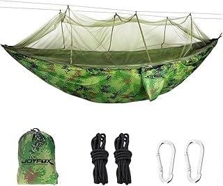 JOYFOX Rede De Dormir Camping Construção Rápida, Portátil Dobrável Rede de Árvore Acampamento (Camuflagem C/Mosquiteiro)