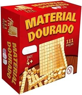 Material Dourado Educativo, 111 Peças de Madeira de Reflorestamento, Jogo Pedagógico para Ensino de Matemática, 4+ Anos com 15.22% de desconto por R$ 19,49 na amazon