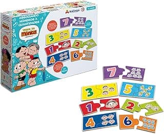 Jogo Associando Números e Quantidades Turma da Mônica - 20 Peças com 16.13% de desconto por R$ 23,66 na amazon