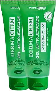 Kit 2 Gel Facial Antioleosidade Ácido Salicílico Dermachem - Skincare Oil Control Efeito Matte - 100g Cada - Rápida Absorção